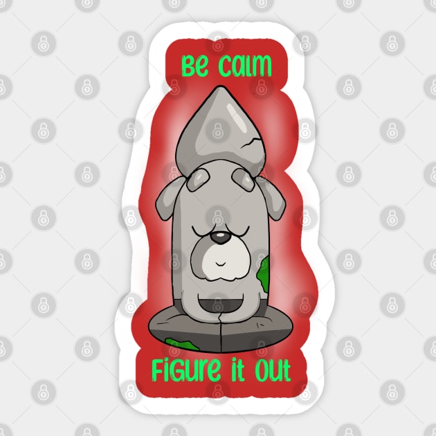 Meditation Gnome Sticker by BmacArtistry